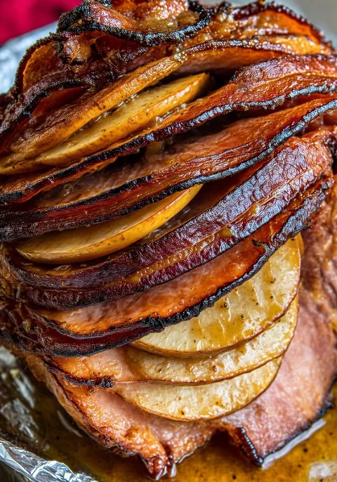 Apple Slicestuffed Honey Mustard Ham