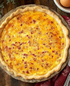 Bacon and Pimento Cheese Quiche