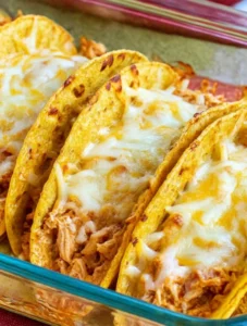 Baked Cream Cheese Chicken Tacos