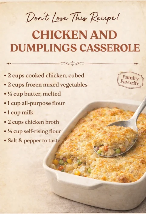 Chicken Dumplings Casserole