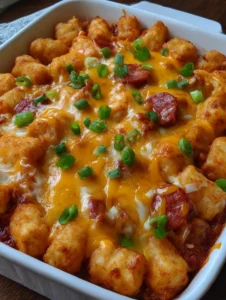 Chili Cheese Dog Tater Tot Casserole