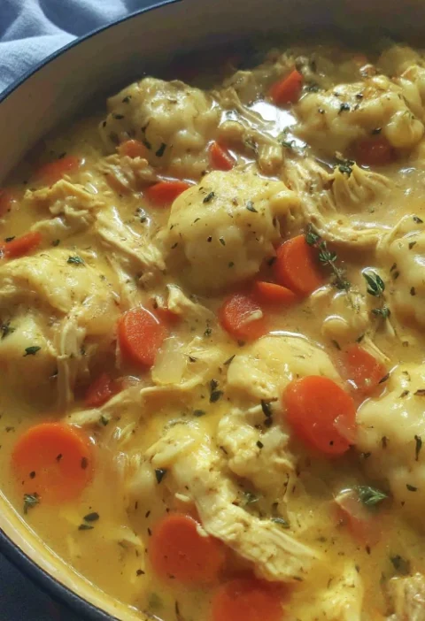 Classic Chicken Dumplings Soup