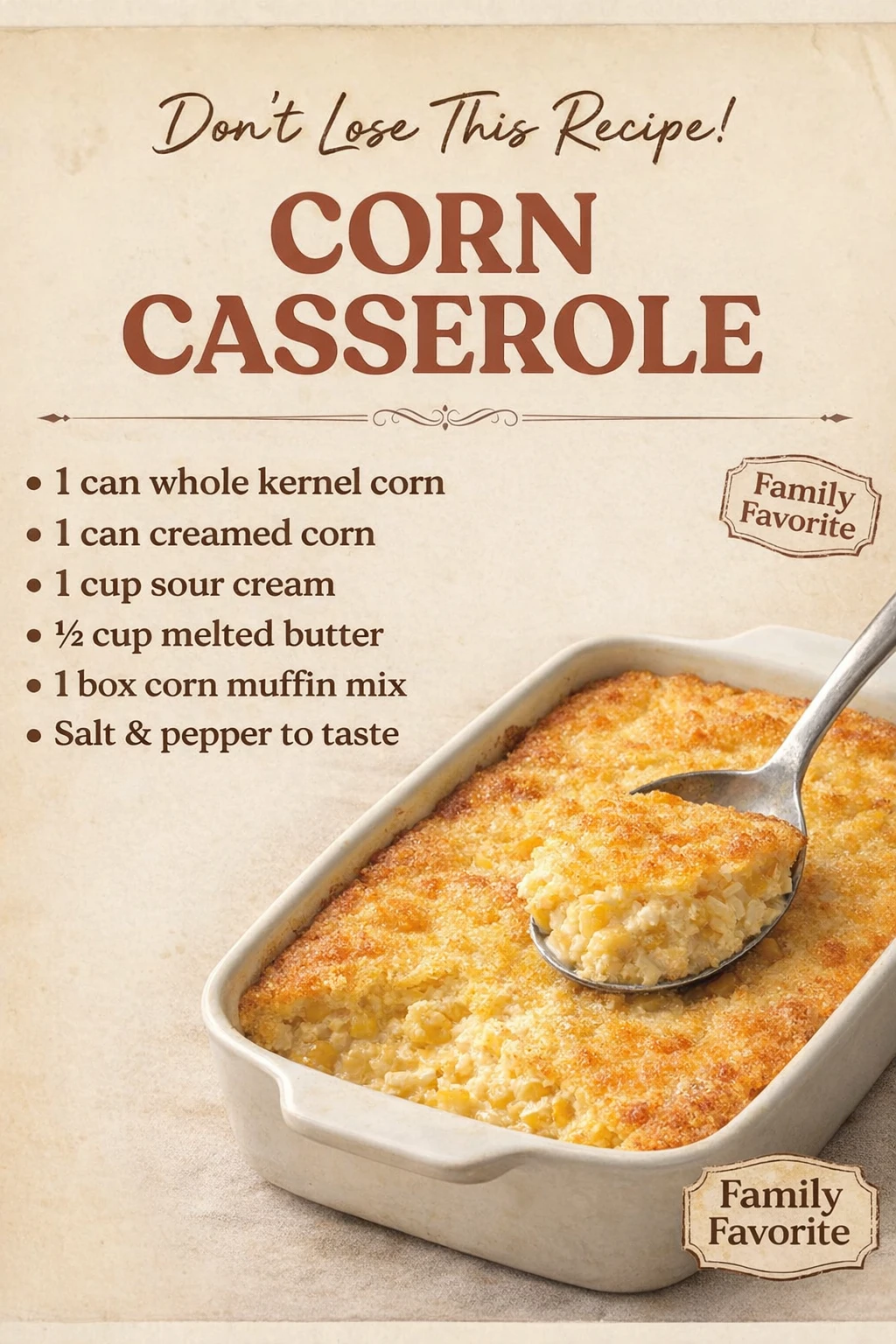 Corn Casserole by Susan Drees