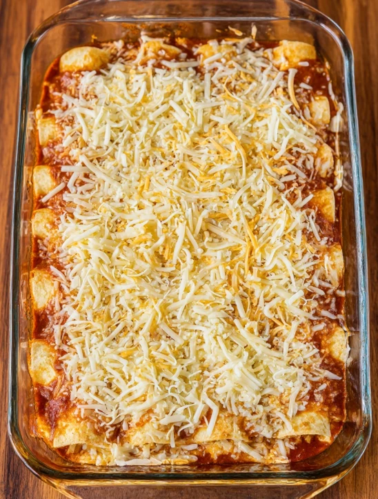 Cottage Cheese Chicken Enchiladas