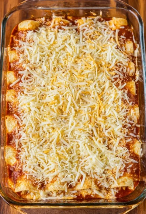 Cottage Cheese Chicken Enchiladas