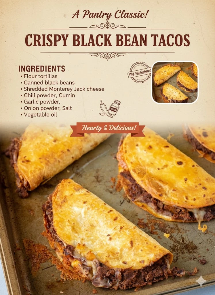 Crispy Black Bean Tacos