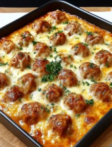 Dump-and-Bake Meatball Casserole