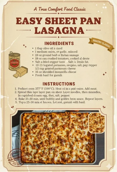 Sheet Pan Lasagna