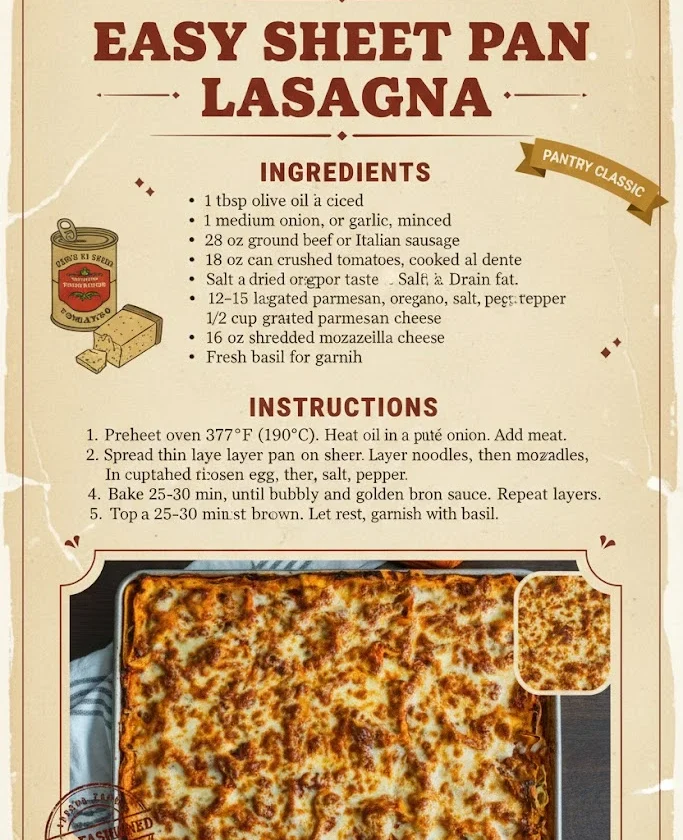 Sheet Pan Lasagna