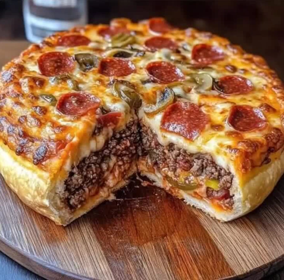 Homemade Chicago Style Deep Dish Pizza
