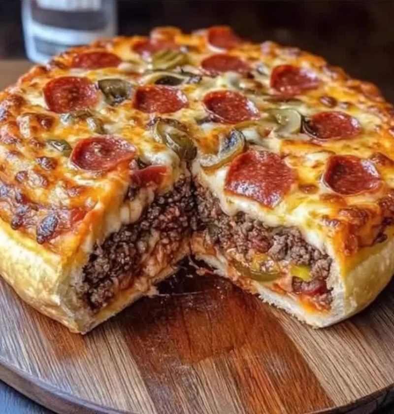 Homemade Chicago Style Deep Dish Pizza