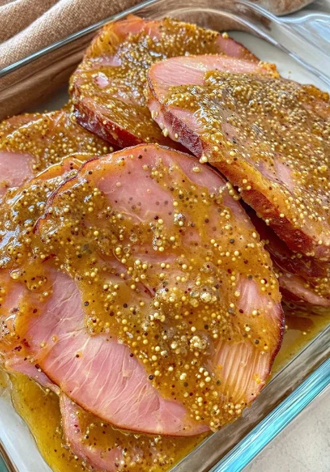 Honey Mustard Ham Steaks