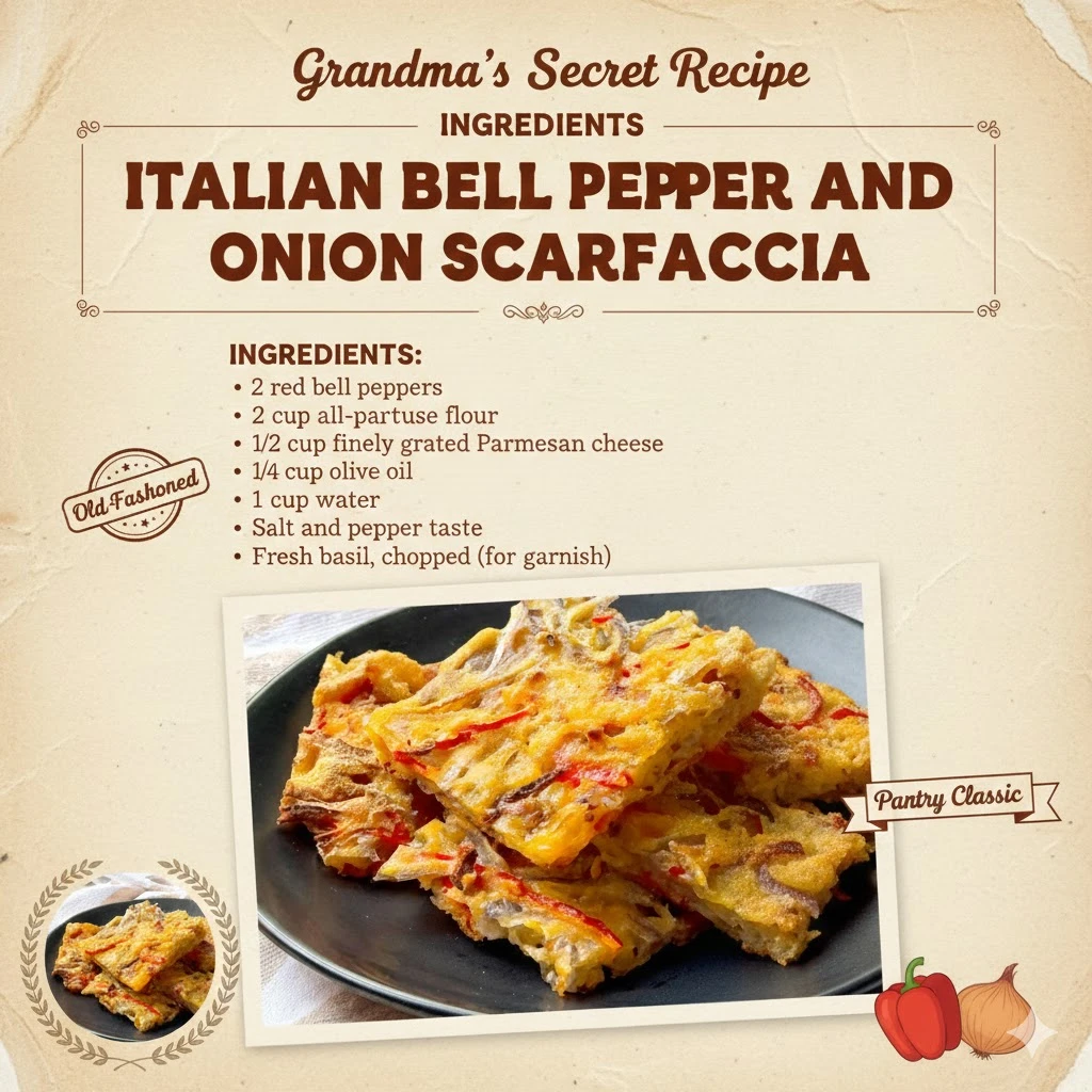Italian Bell Pepper and Onion Scarpaccia