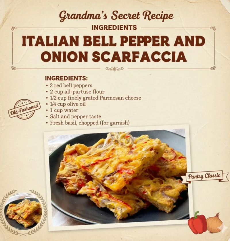 Italian Bell Pepper Onion Scarpaccia