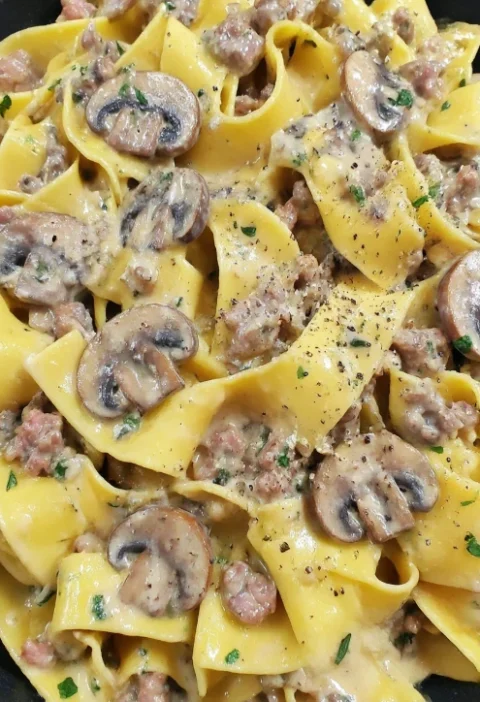 Italian Sausage Pasta Mushroom