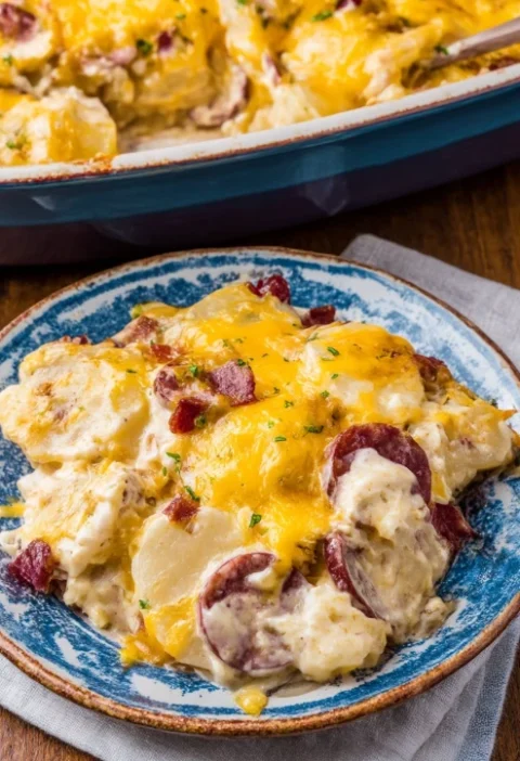 Kielbasa Pierogi Casserole