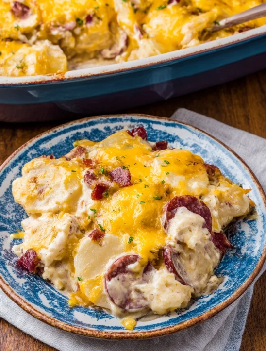 Kielbasa Pierogi Casserole