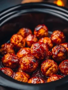 Slow Cooker 3-Ingredient Honey Garlic Meatballs