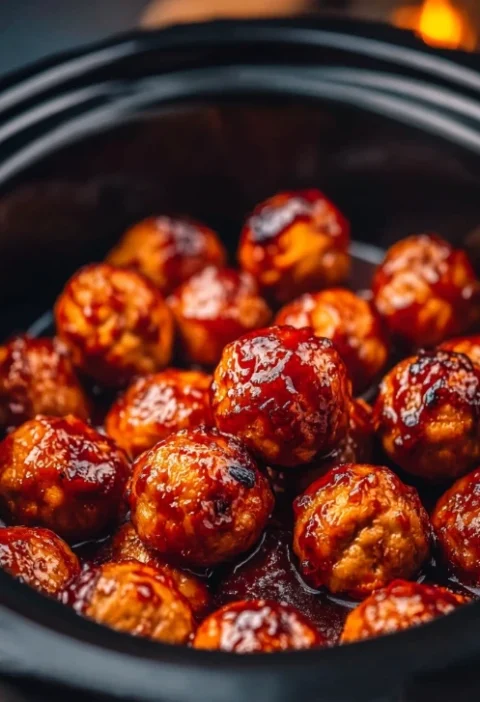 Slow Cooker 3ingredient Honey Garlic Meatballs