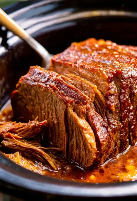Slow Cooker 5ingredient Amish Sweet Roast