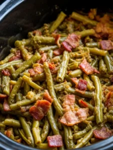 Slow Cooker BBQ Green Beans