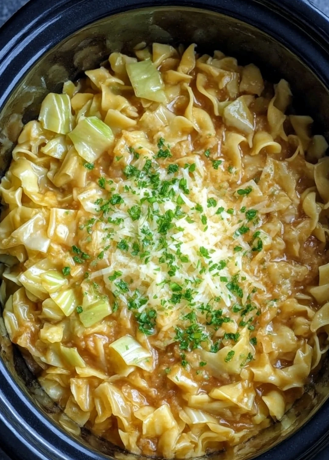 Slow Cooker Cabbage and Noodles