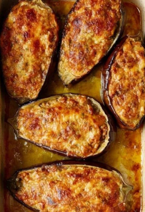 Turkey Stuffed Eggplant Boats