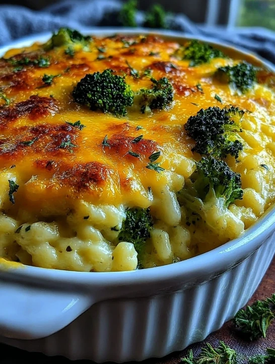 Warm Sunday-Style Broccoli Cheese Rice Casserole