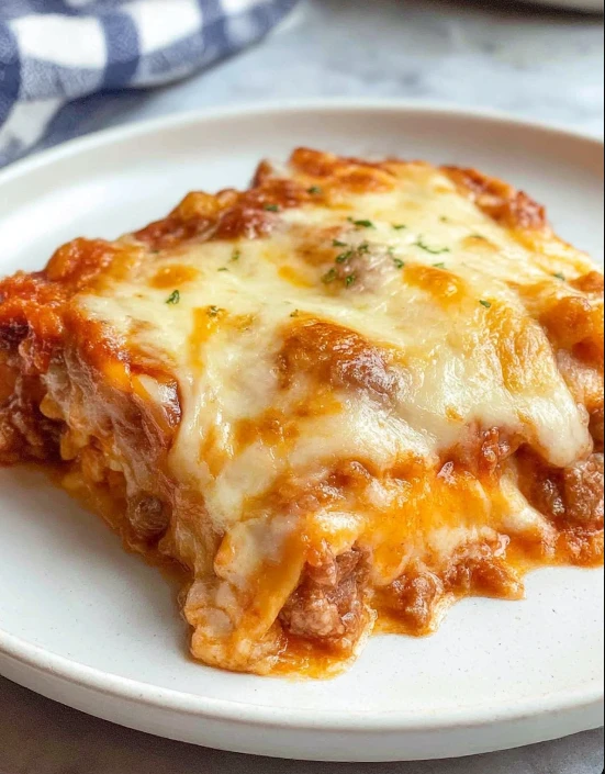 Warm Sundaystyle Beef Lombardi Casserole