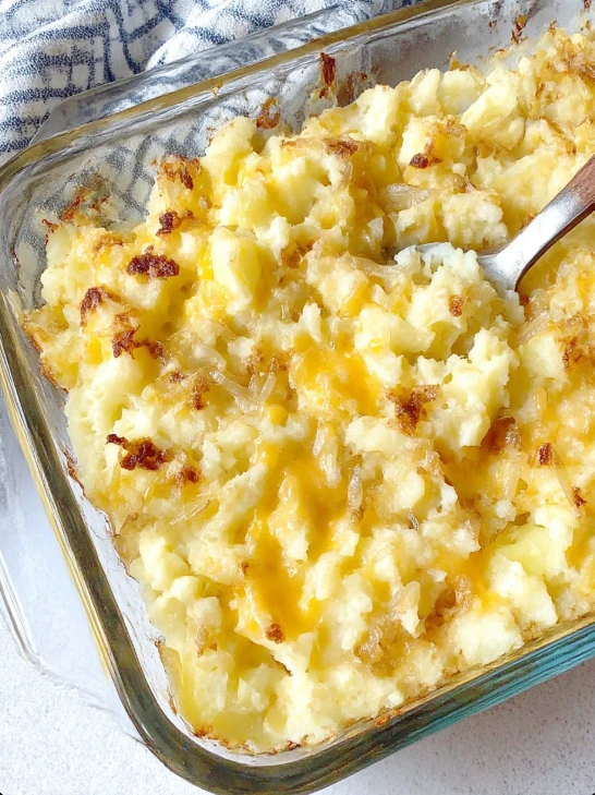 1940s Cheese Potato Onion Casserole