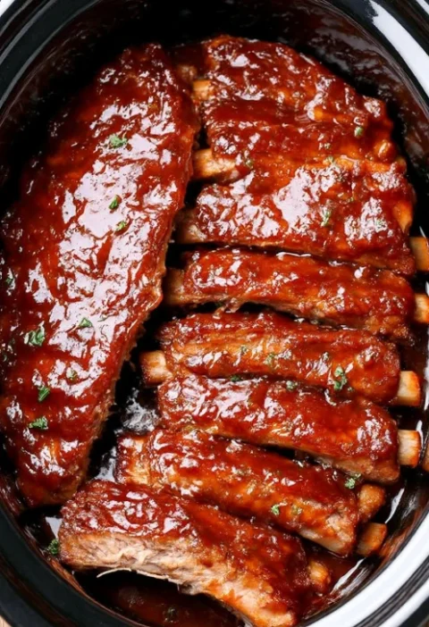 3ingredient Slow Cooker Baby Back Ribs