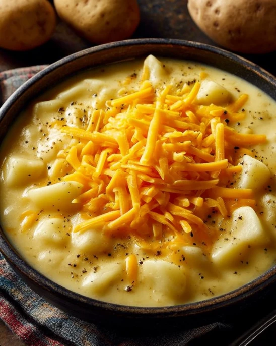 4ingredient Cheddar Potato Soup