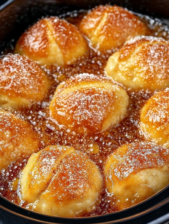 4ingredient Slow Cooker Apple Dumplings