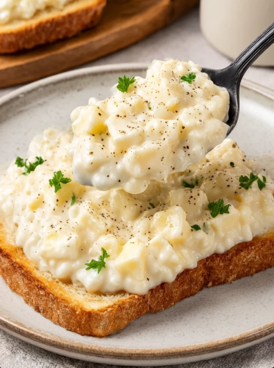 5-Ingredient Creamed Eggs on Toast