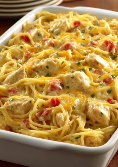 5ingredient Creamy Chicken Spaghetti