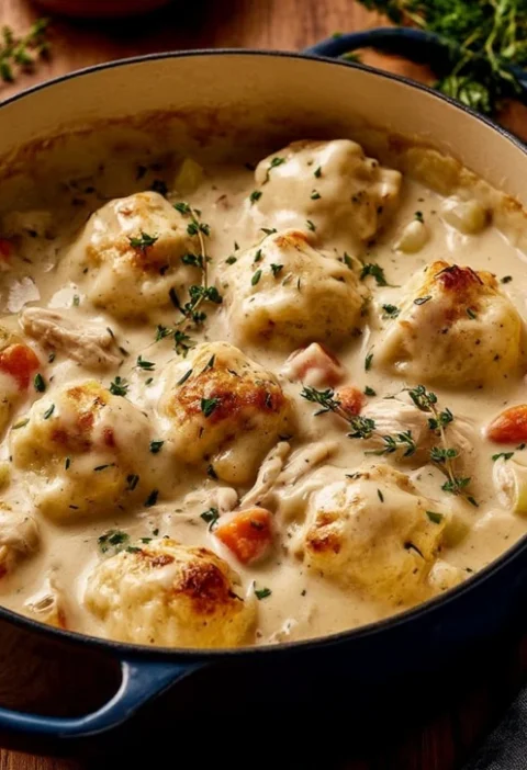 5ingredient Creamy Chicken Dumplings
