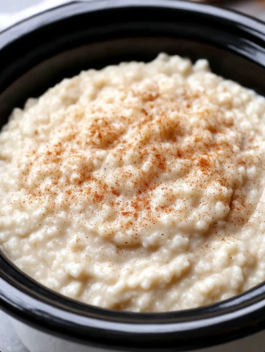 5ingredient Slow Cooker Creamy Spiced Rice Pudding