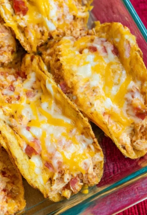 Baked Cream Cheese Chicken Tacos