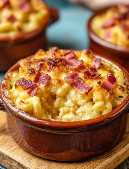 Baked Macaroni and Cheese with Crispy Bacon