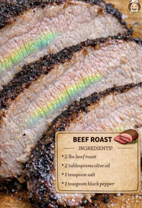 Beef Shiny Green Rainbow Reflection Meat Fibers