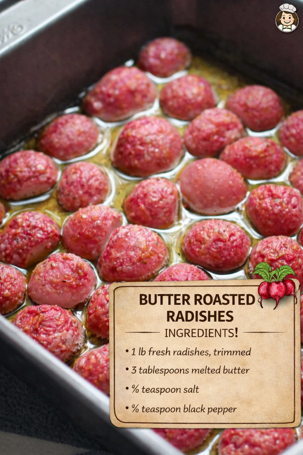 Butter Roasted Radishes