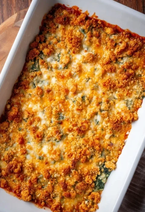 Cheesy Italian Spinach Bake