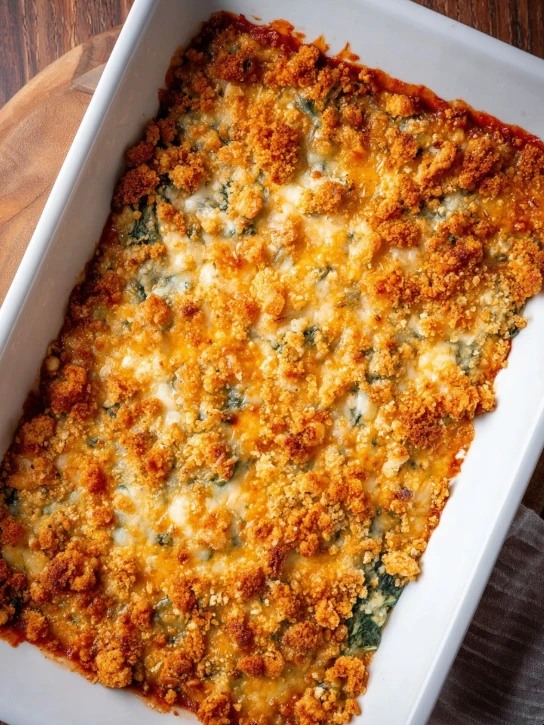 Cheesy Italian Spinach Bake