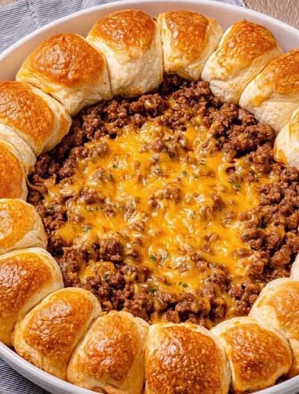 Cheesy Taco Crescent Pie