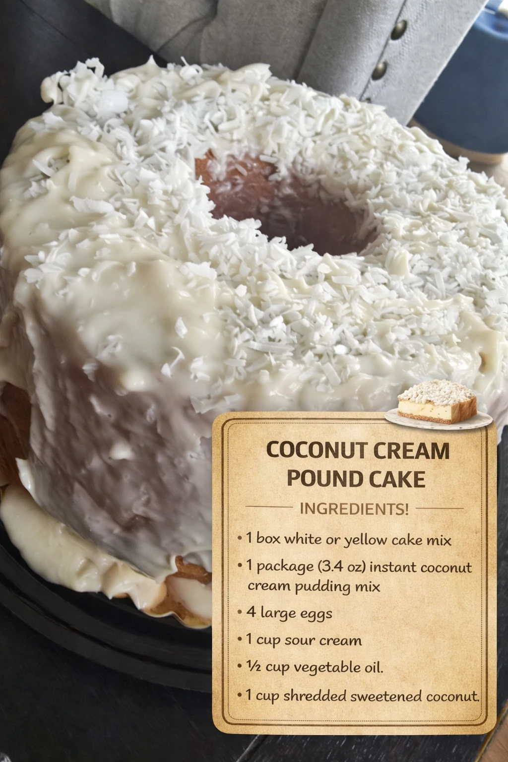 Coconut Cream Pound Cake