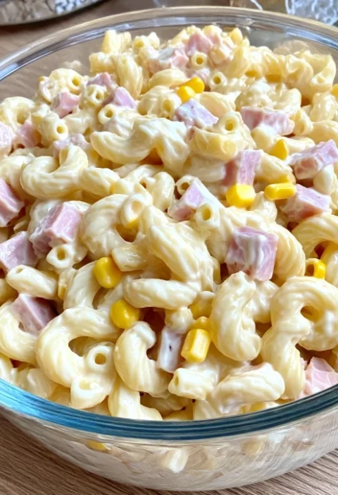 Creamy Ham Pasta Salad