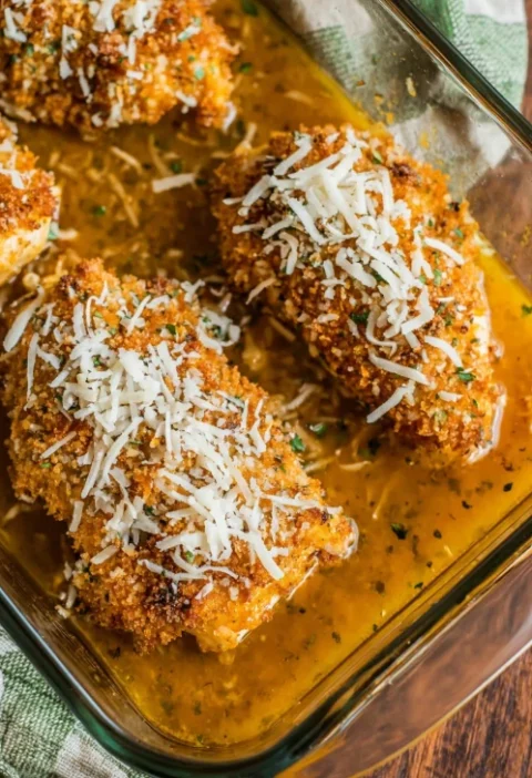 Garlic Butter Chicken Cheesy Breadcrumbs