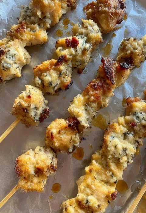 Garlic Parmesan Chicken Skewers