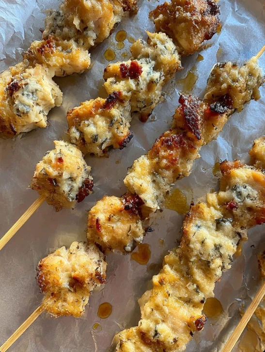 Garlic Parmesan Chicken Skewers