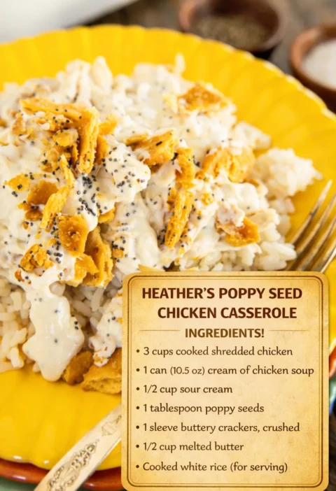 Heathers Poppy Seed Chicken Casserole